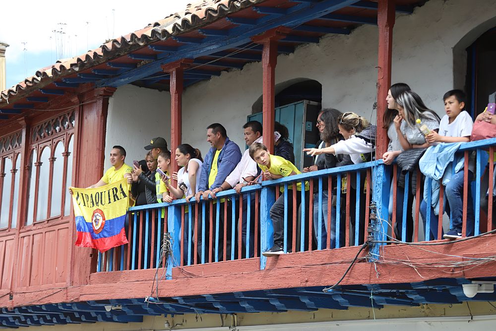 Fans wait for Egan Bernal