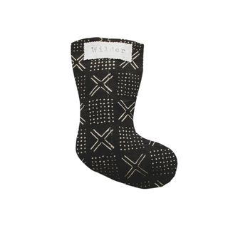 Black Mudcloth Christmas Stocking