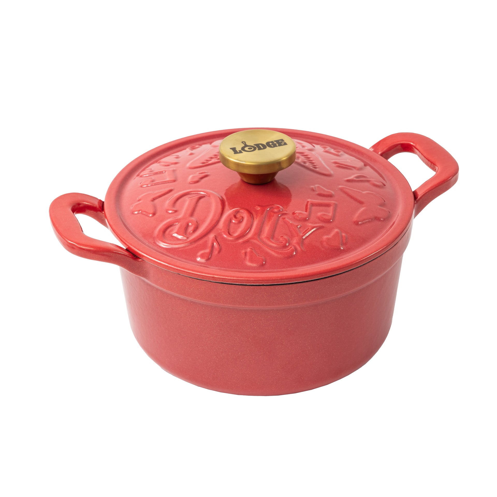 Enameled Cast Iron Dolly Parton Dutch Oven - 3 Qt / Blush &amp;amp; Bashful