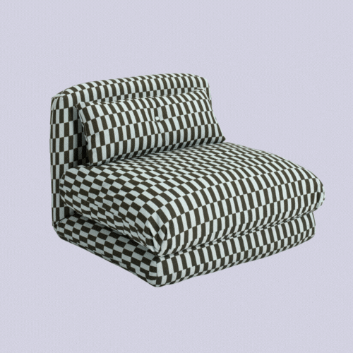 Habitat, Lexi Single Fabric Chairbed - Blue & Green