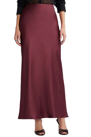 Bias Cut Maxi Skirt