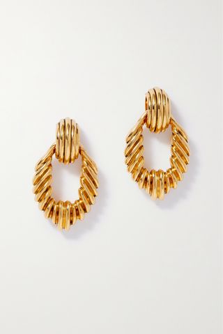 Link Oversized Gold-Tone Clip Earrings