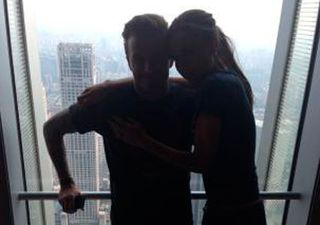 Victoria Beckham and David Beckham in China