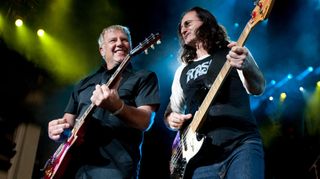 June 26, 2011 - Concord, California, U.S. - ALEX LIFESON and GEDDY LEE of RUSH performing live at the Concord Pavilion.