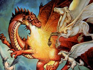 Art for Gary Gygax's Advanced Dugeons & Dragons Monster Manual, predating the earliest D&D PC games.