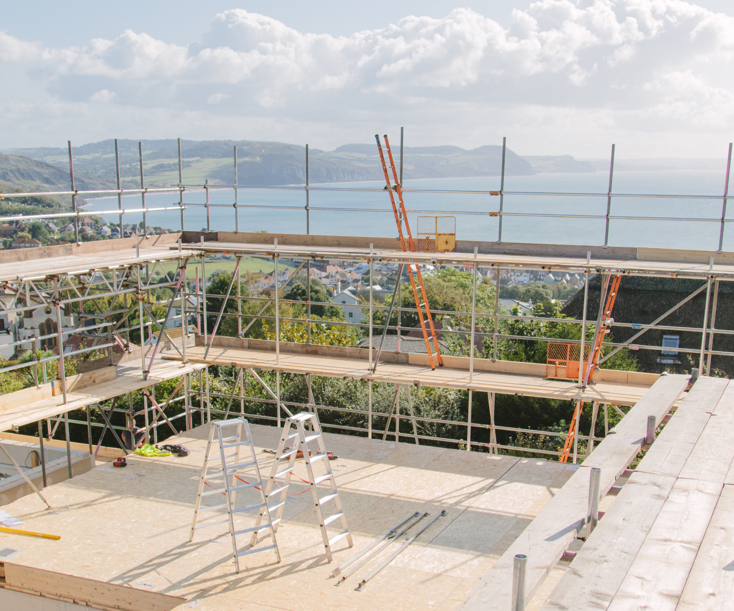 view of self build house being constructed