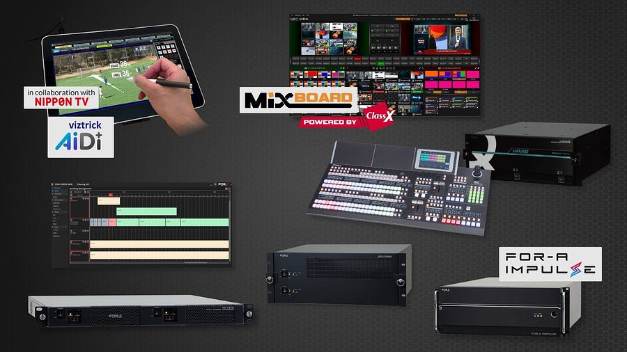 Graphic showing FOR-A products that will be shown at IBC 2026