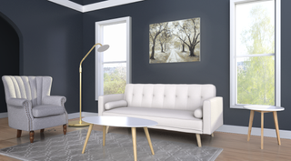 Amazon living room white sofa grey walls
