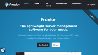 Froxlor website screenshot