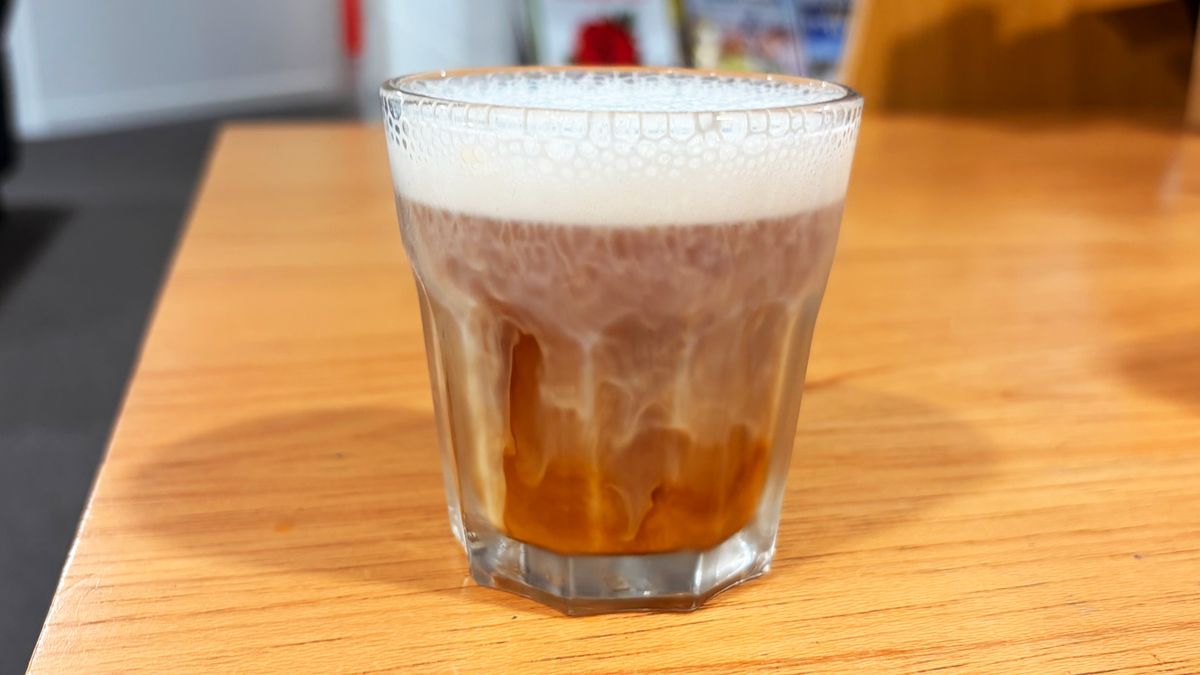 a photo of a cold foam cold brew made on the ninja autobarista pro
