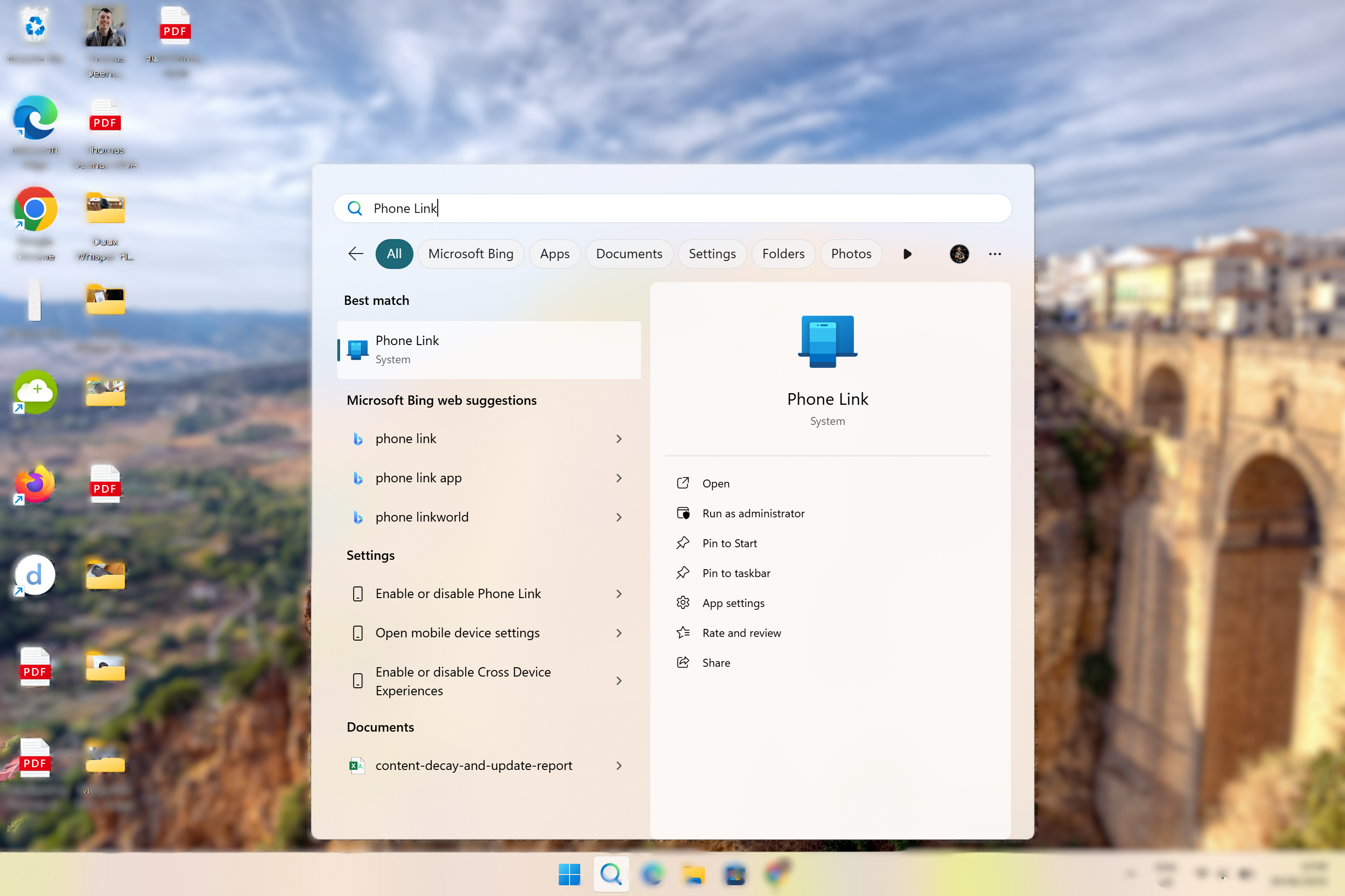 An Android user connecting his phone to a Windows PC