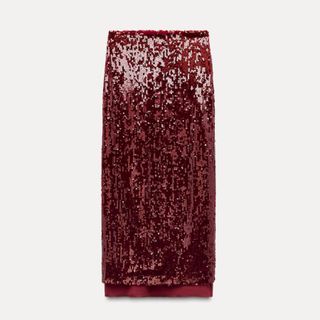 Sequinned Midi Skirt