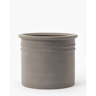 gray ceramic plant pot