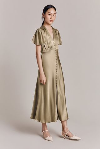 Grace Satin Midi Dress