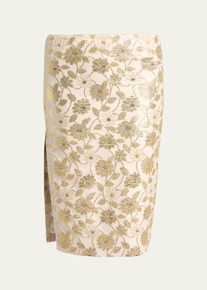 Brocade Midi Skirt