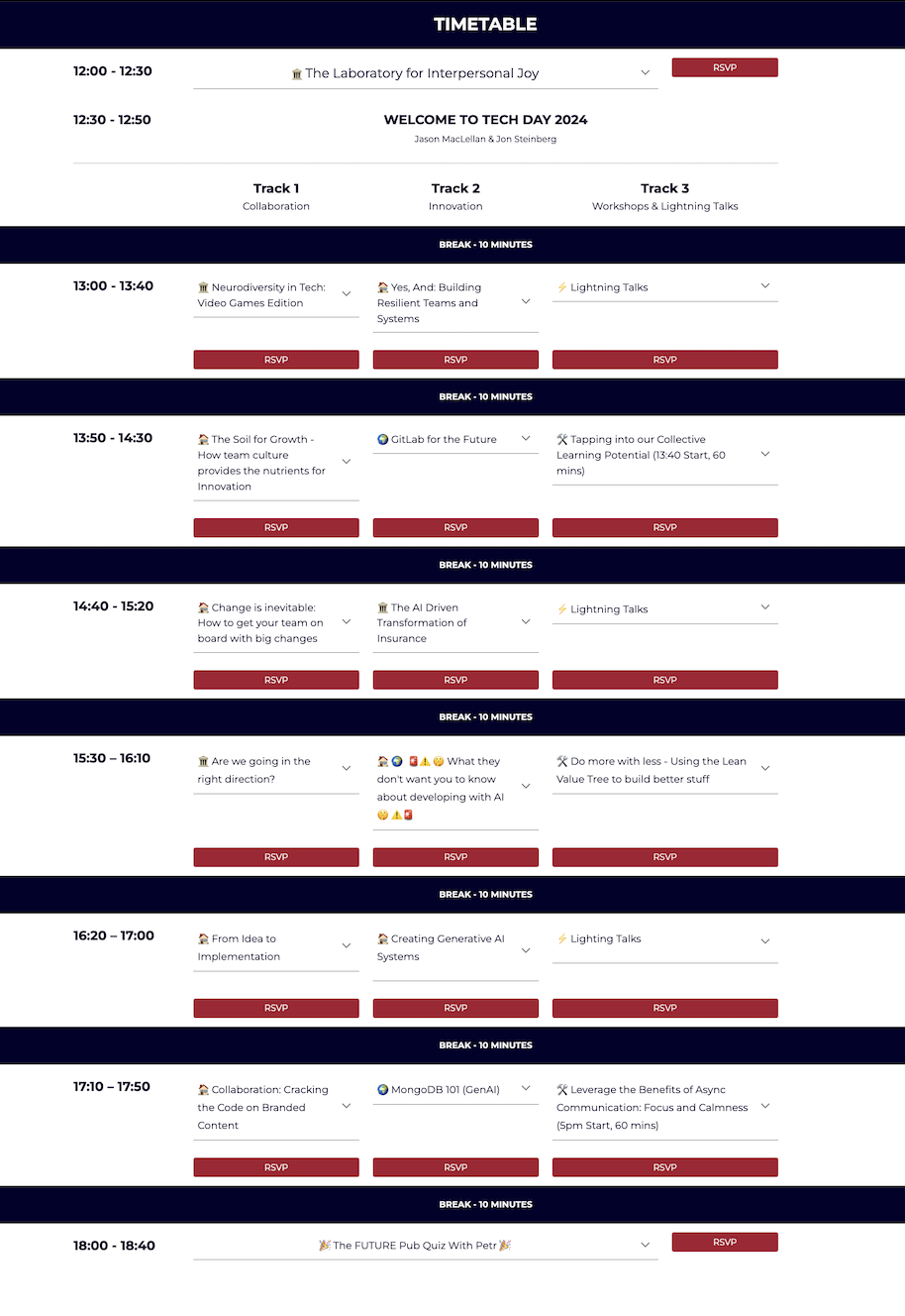 Image of timetable
