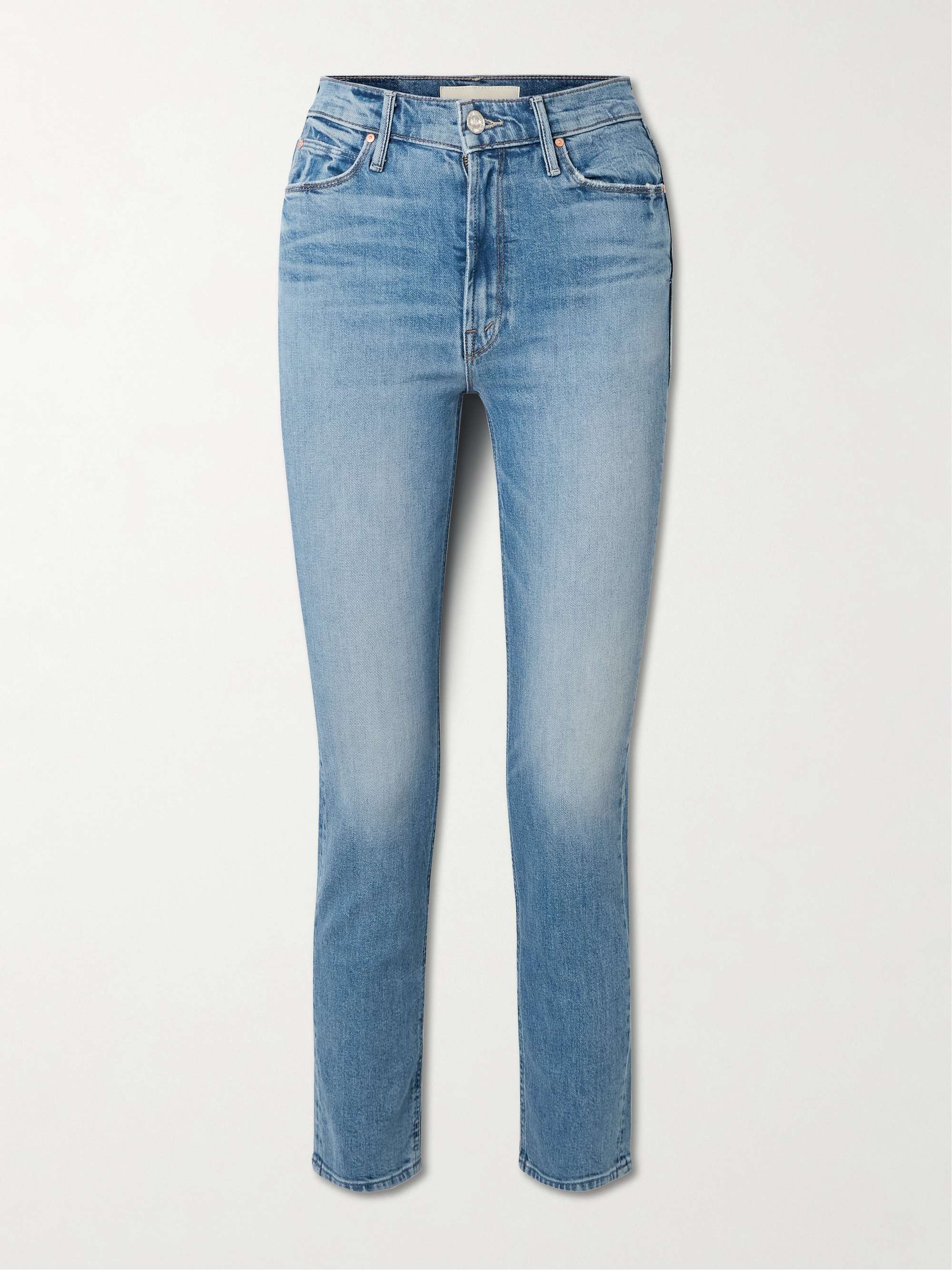 The Dazzler Flood Frayed High-Rise Slim-Leg Jeans