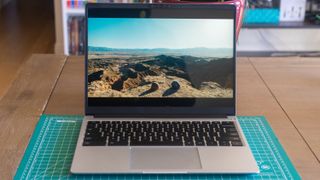 Framework Laptop Chromebook Edition open on a desk