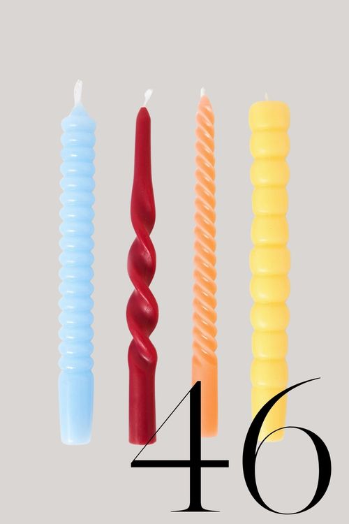 Twirls and Swirls Dinner Candles, Set of 4