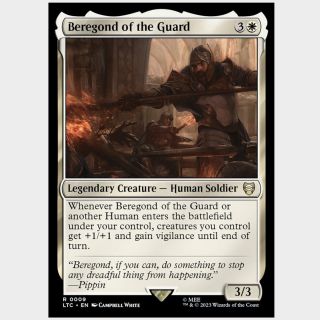 Beregond card from MTG Lord of the Rings