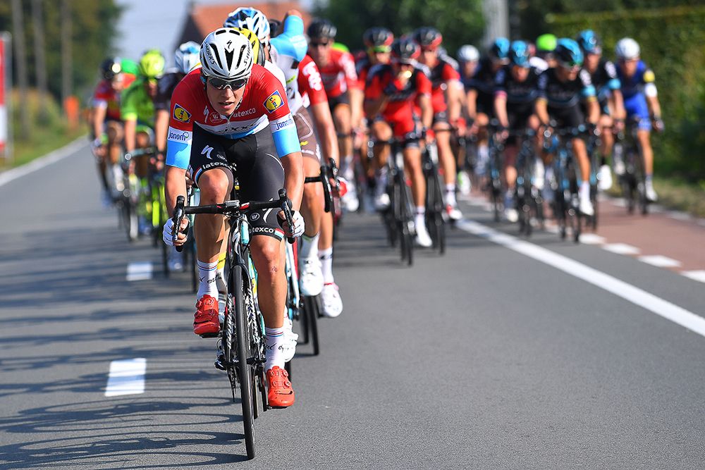 Bob Jungels on the front during stage 3 at the Eneco Tour