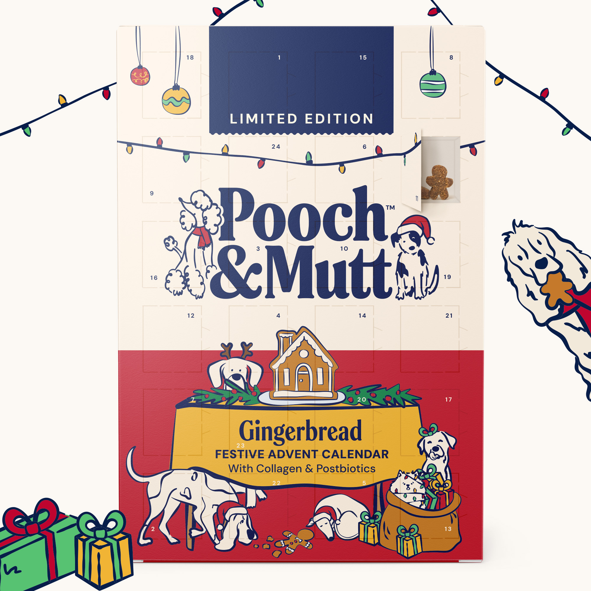 Pooch &amp;amp; Mutt, Gingerbread Advent Calendar For Dogs 2026