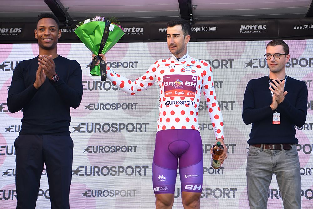 Diego Rubio Hernandez (Burgos BH) in the KOM jersey