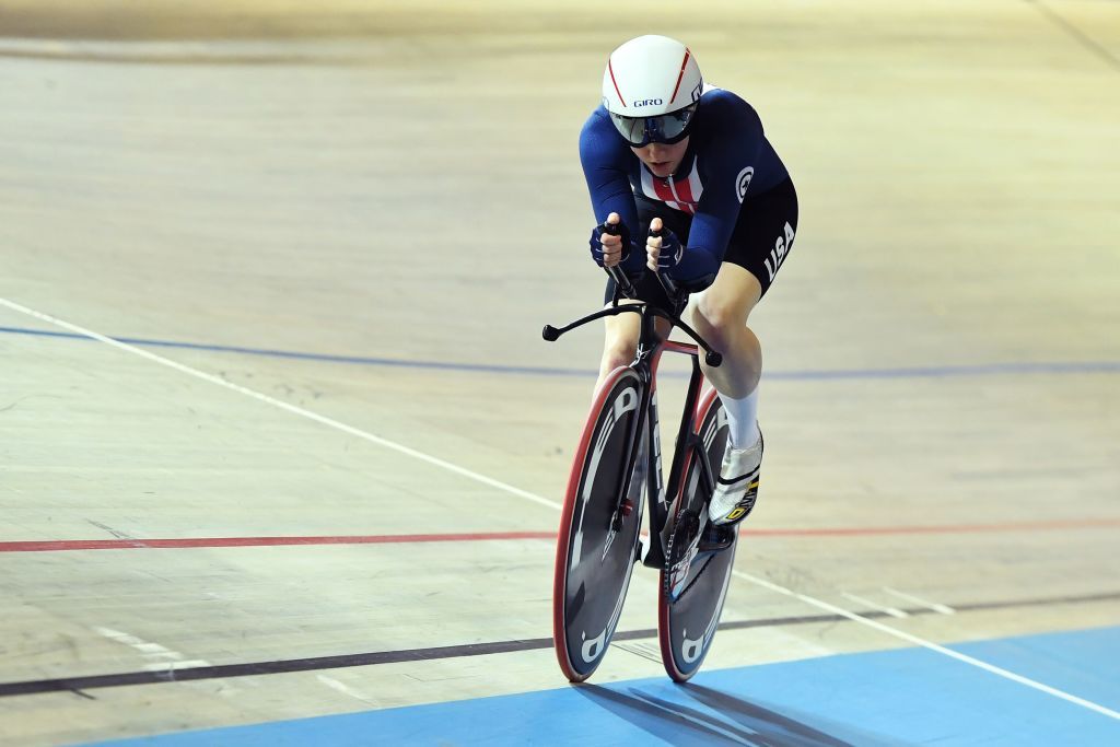Kelly Catlin (USA) rides to bronze in the individual pursuit