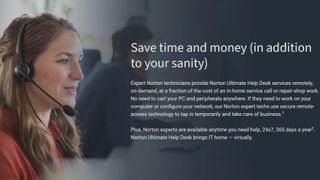 Norton Ultimate Help Desk website showing Norton Expert