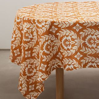 La DoubleJ Large floral-print linen tablecloth