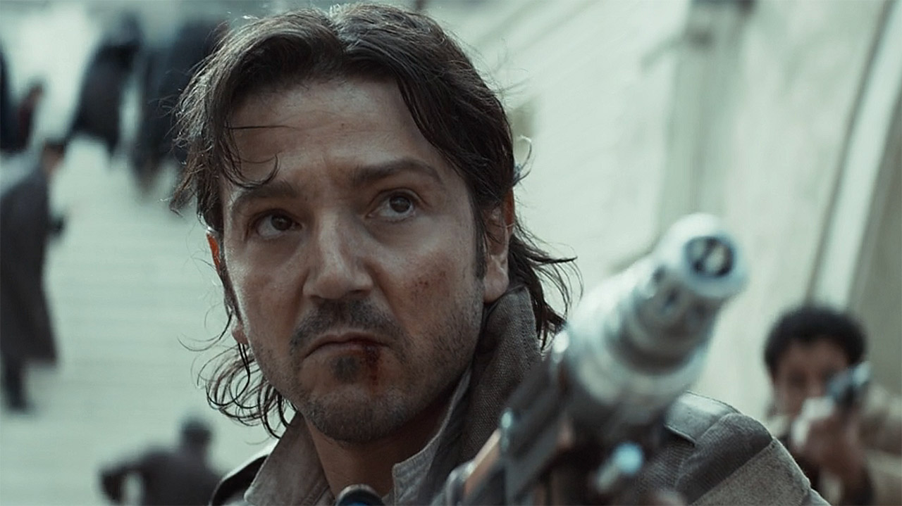 Cassian brandishing his handgun in Andor season 2 episode 8