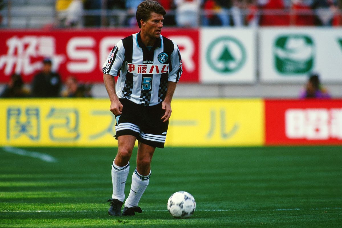 Michael Laudrup in action for Vissel Kobe, 1997