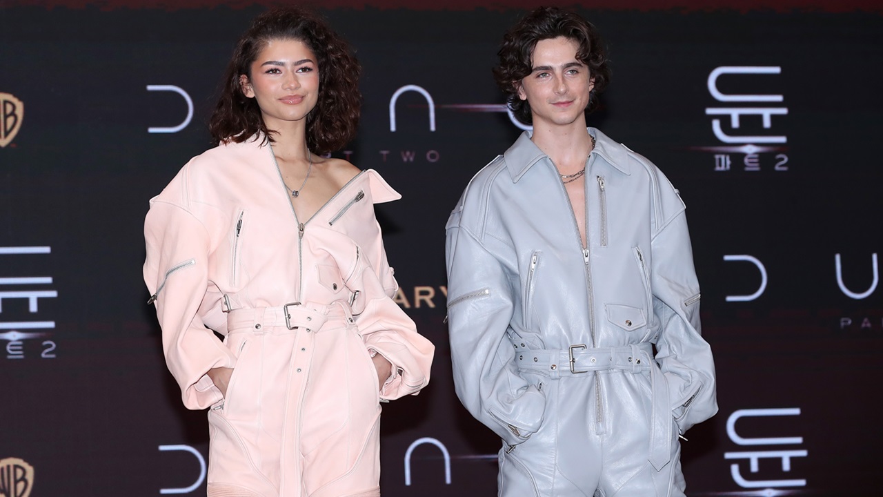 SEOUL, SOUTH KOREA - FEBRUARY 21: Actors Zendaya and Timothee Chalamet attend the 