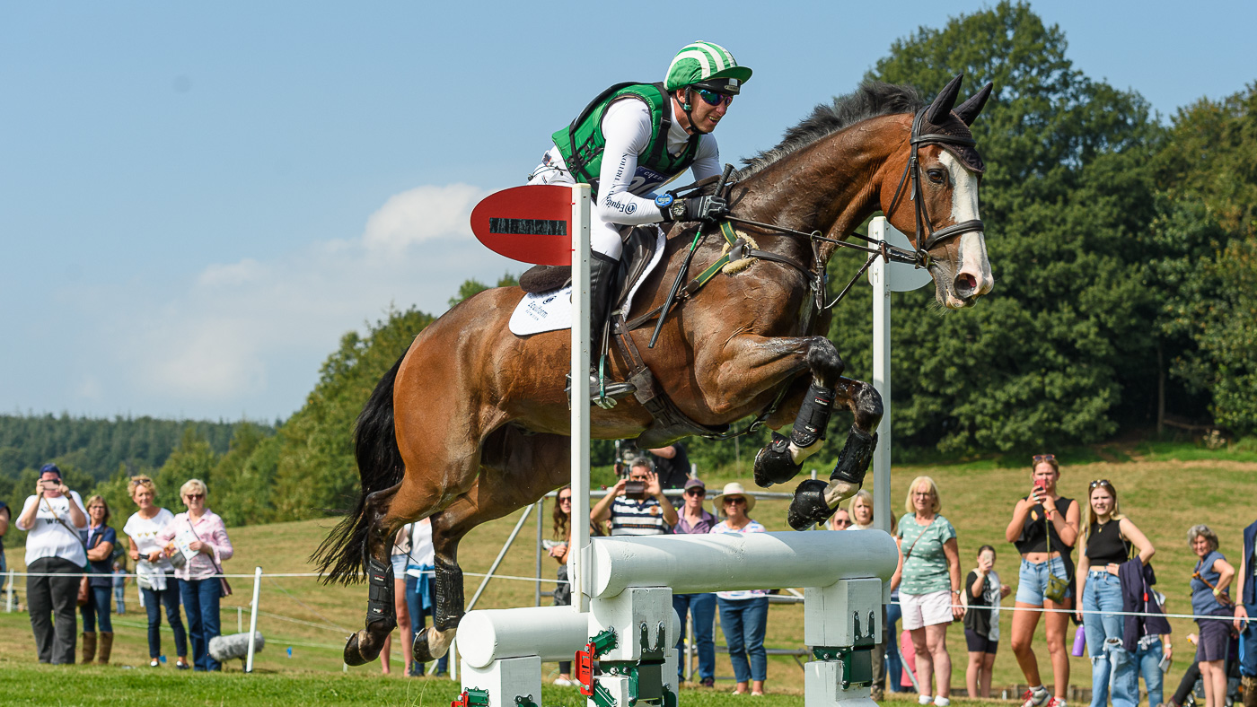 Bicton Horse Trials final trot-up: Michael Owen and Bradeley Law, who was withdrawn ahead of the final day&amp;rsquo;s action
