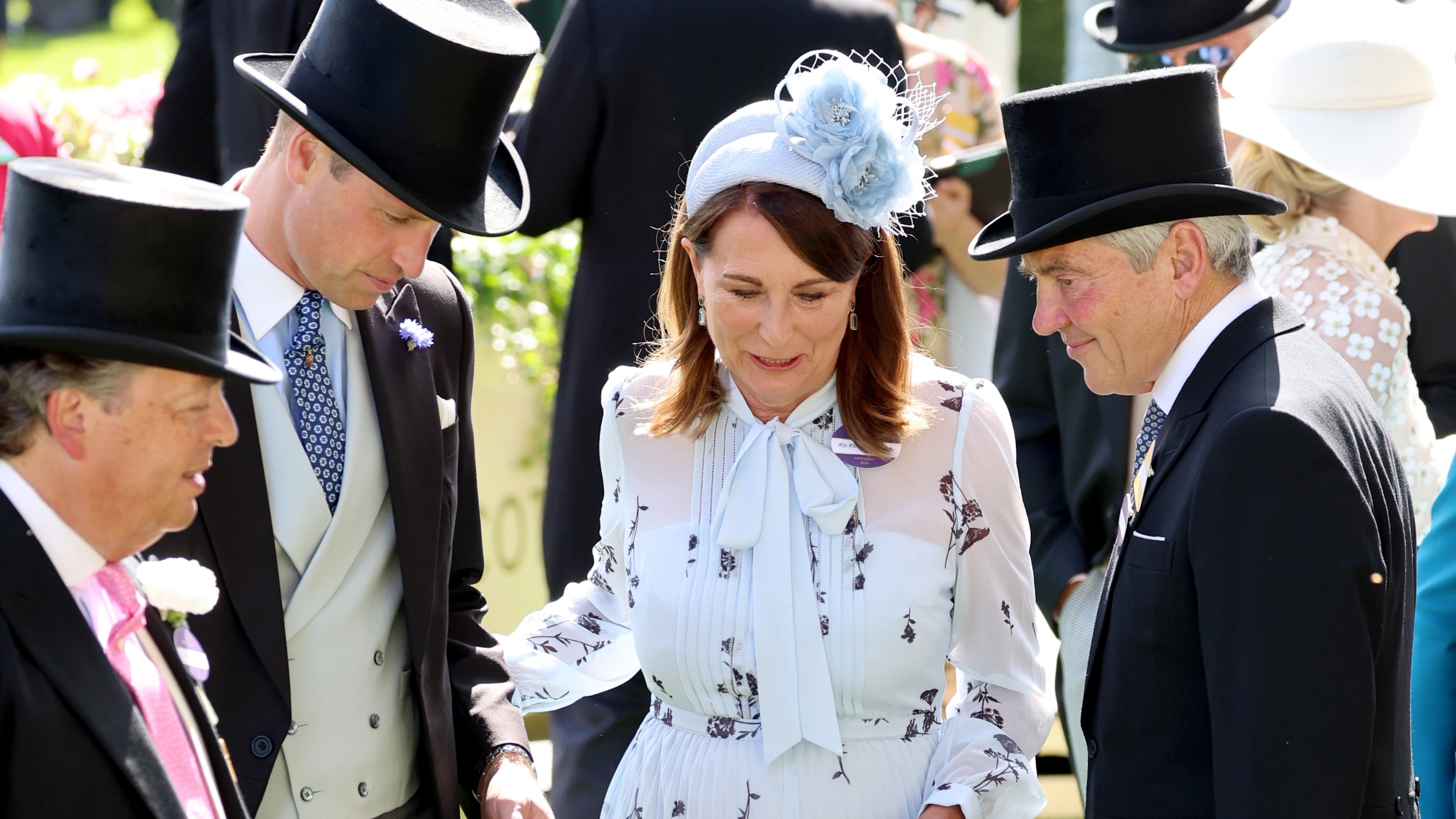 Prince William, Carole Middleton and Michael Middleton attends day two of Royal Ascot 2024