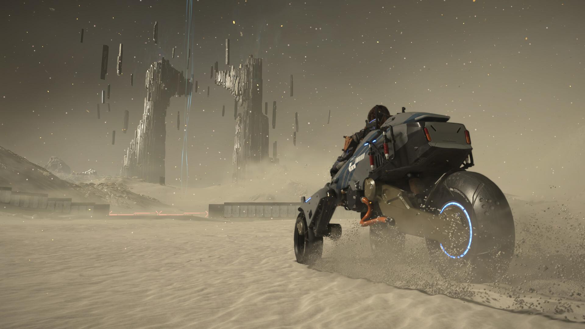 Sam looks at the plate gate in Death Stranding 2: On the Beach