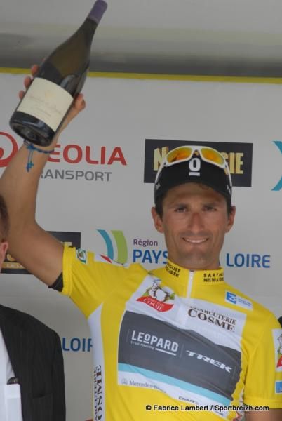 Danile Bennati (Leopard Trek) lost the sprint but kept the yellow jersey