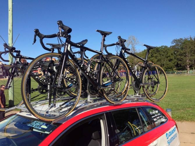 Drapac arrived with a car load of spare bikes and equipment