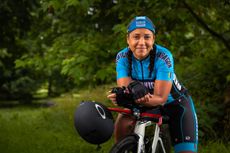 Cyclist Sonia Chane-Sam, who has sickle cell disease