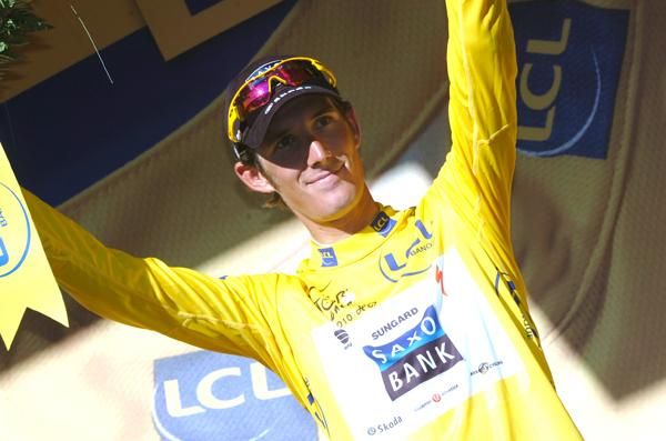 Andy Schleck (Saxo Bank) in yellow