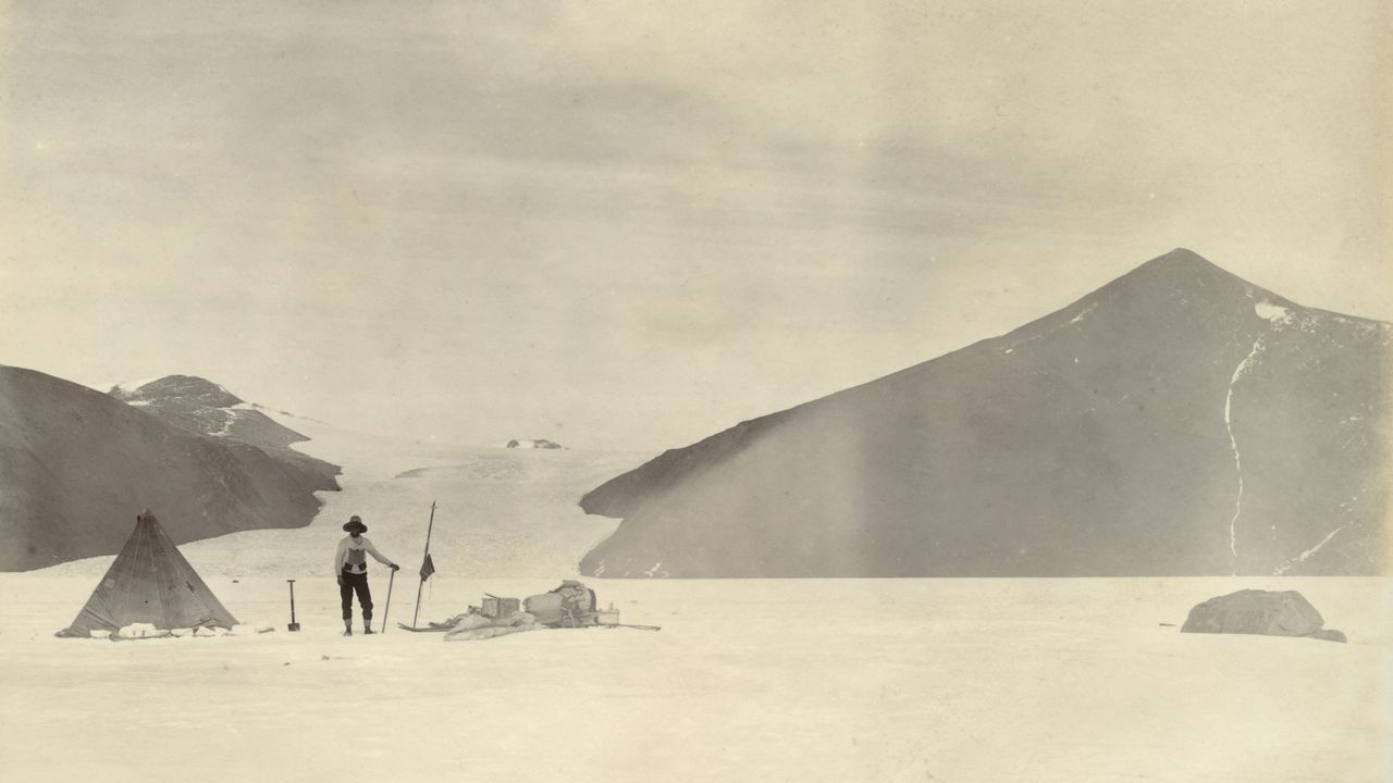 These nearly 125-year-old photographs are made of glass. They still survived 960 miles in Antarctica