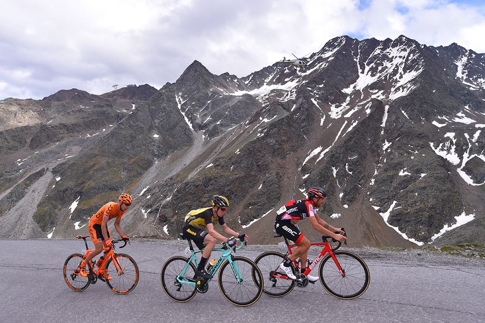Riders on the final climb.