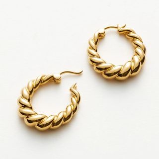 Missoma TWISTED TIDAL MEDIUM HOOP EARRINGS