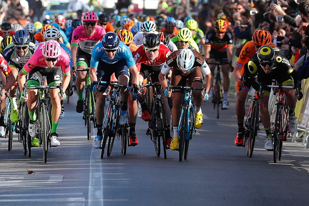 Thomas Boudat (Direct Energie) beats Sacha Modolo (EF Education First-Drapac) during stage 1 at Ruta del Sol