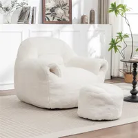 Dimikai White Bean Bag Chair Dimikai White Bean Bag Chair