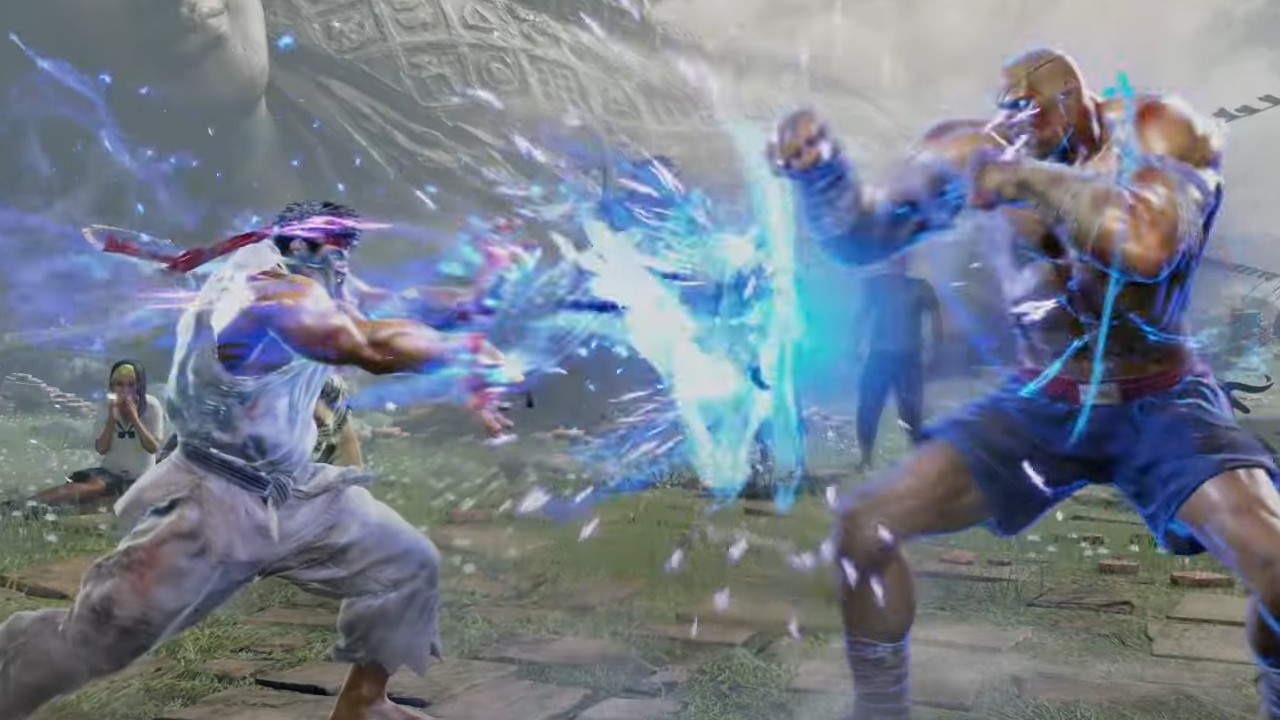 Rue Street Fighter está lanzando una bola de fuego en la sexta saga