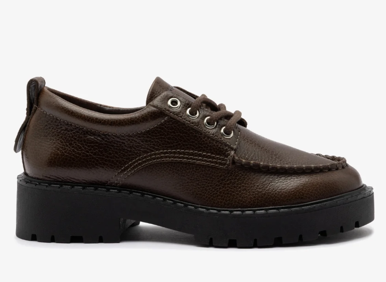 Larroud&amp;eacute;, London Lace Up Loafer in Brown Leather