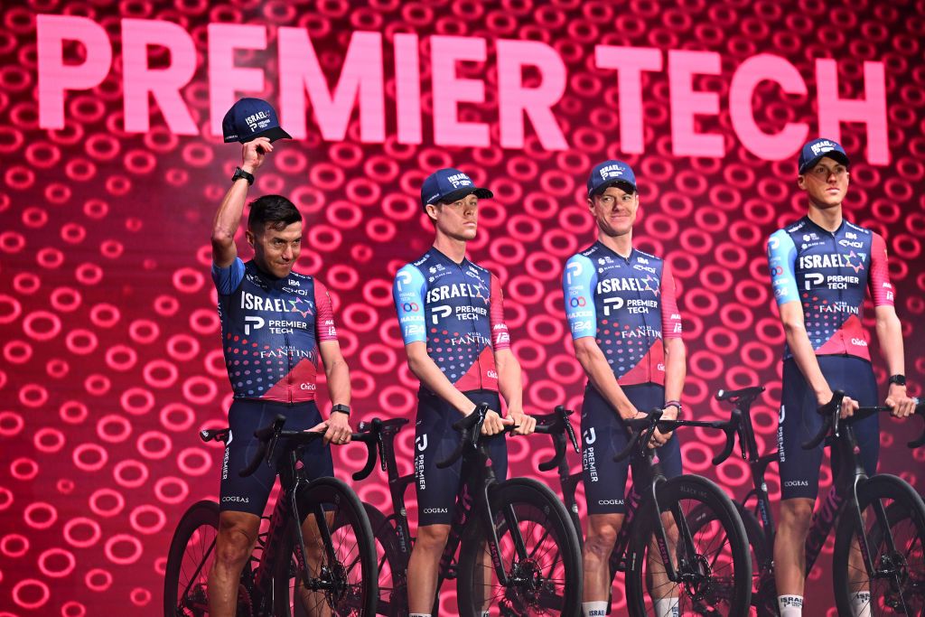 Israel-Premier Tech show off their new colours at the Giro d'italia team presentation