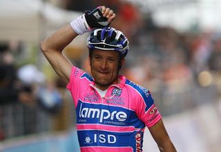 Michele Scarponi (Lampre-ISD) celebrates his stage 4 win