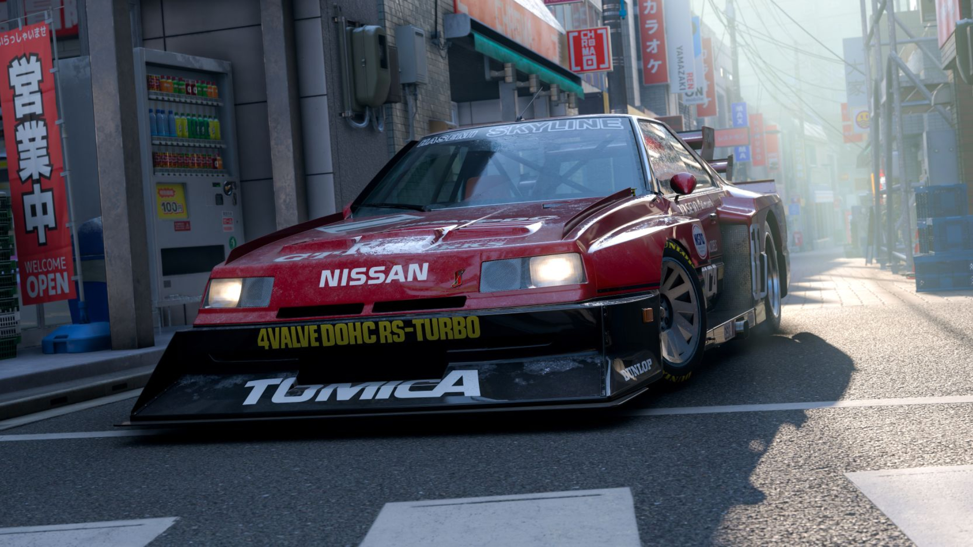 Forza Horizon 6 cars: A Nissan parked on a crossing in Tokyo.